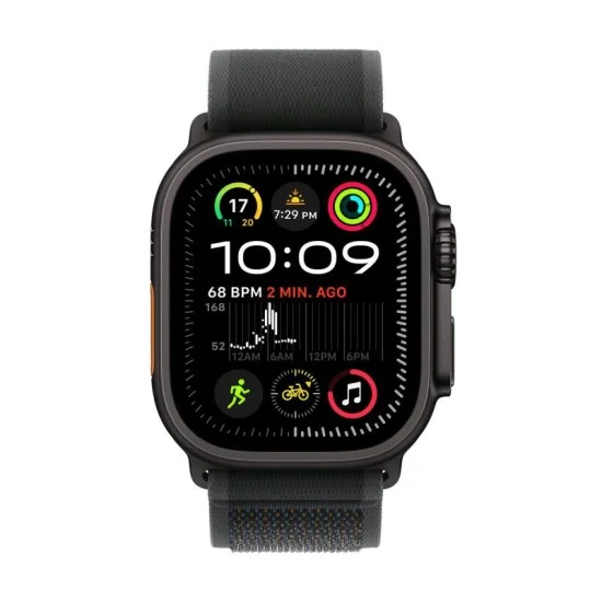 Apple Watch Ultra 2 Gps + Cellular 49Mm Black Titanium Case With Black Trail Loop - S/M